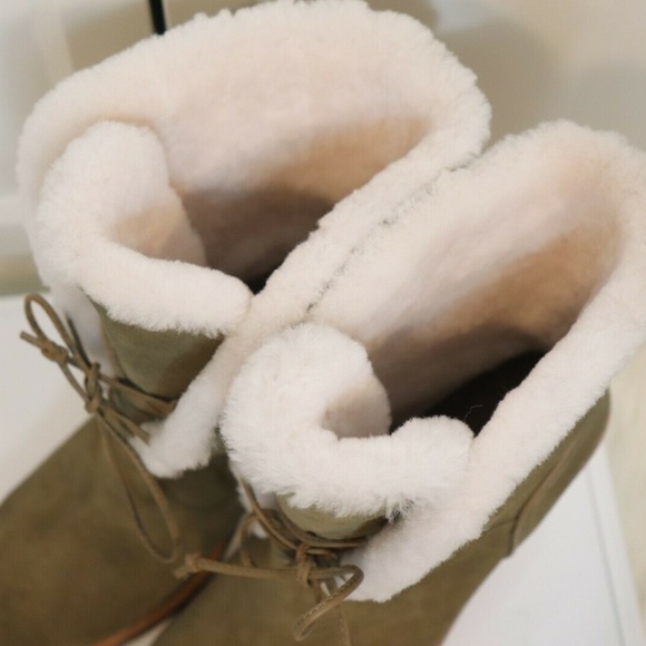 UGG Australia Jerene Olive Green Heeled Boot 9.5 - Picture 3 of 6